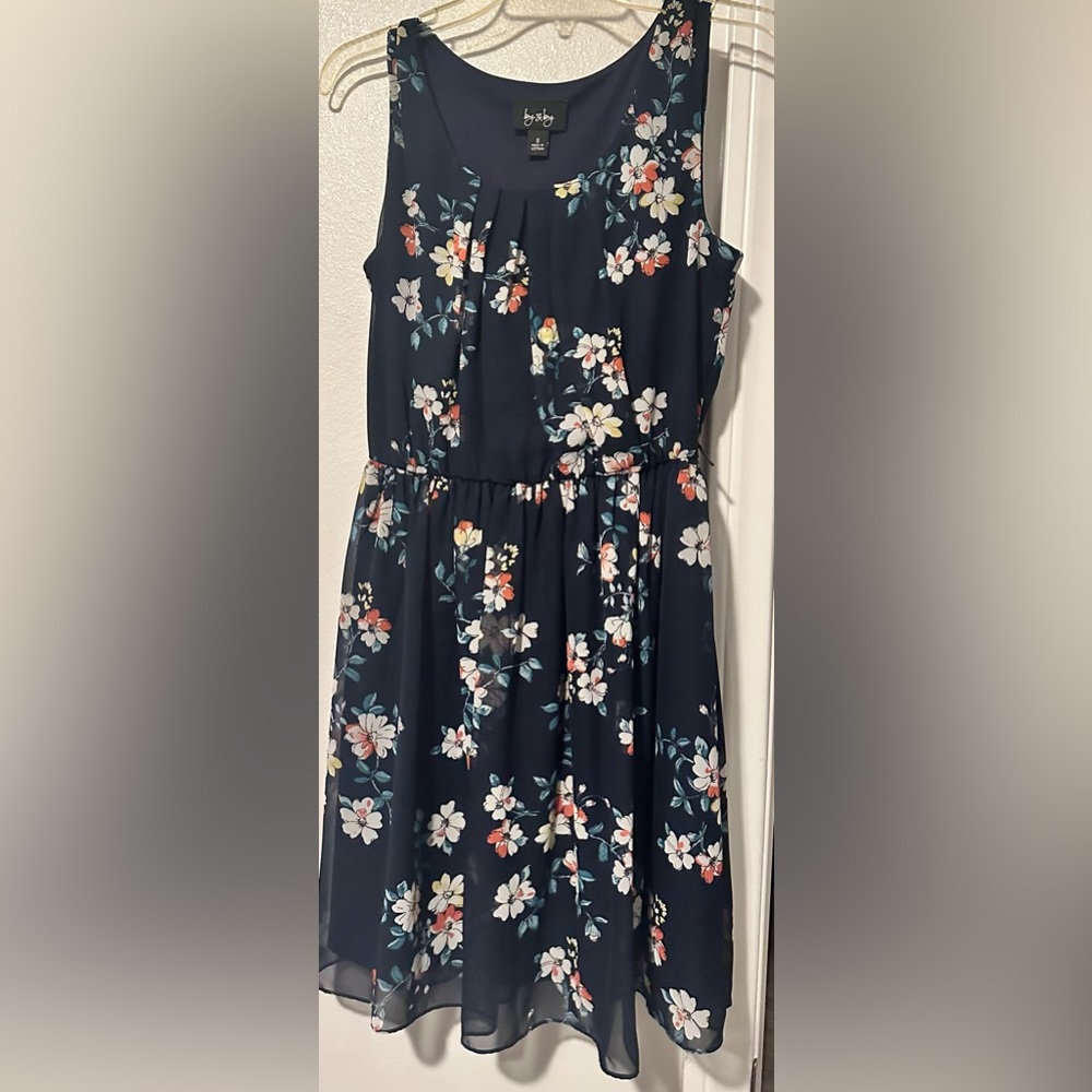 BY & BY brand Floral dress with waist belt